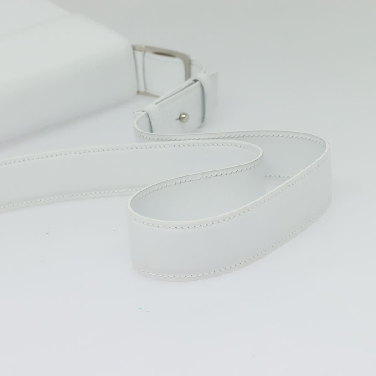 Salvatore Ferragamo Vala Shoulder Bag Leather, WHITE, LEATHER, Shoulder bag