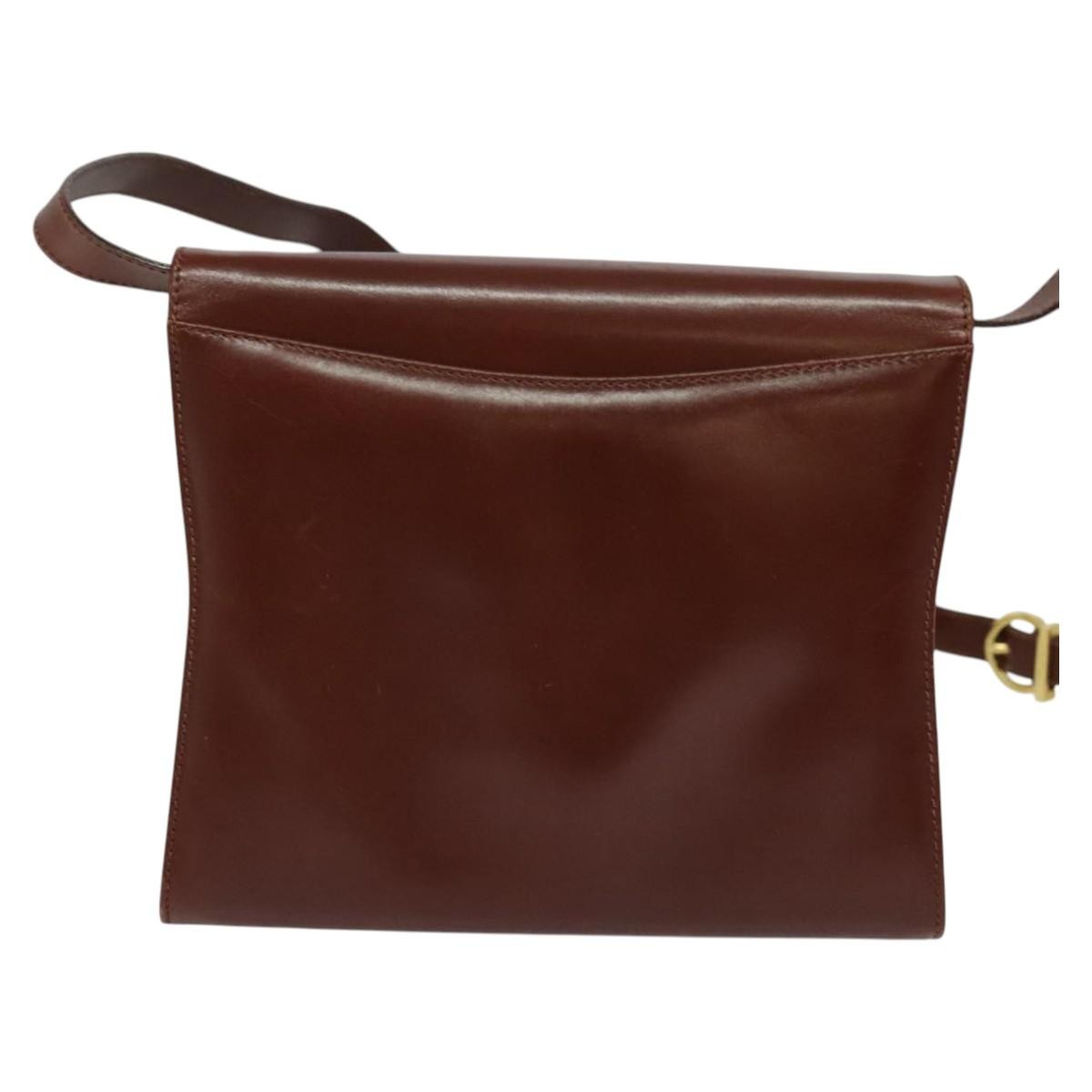 Salvatore Ferragamo Flap Shoulder Bag Leather, BROWN, LEATHER, Shoulder bag