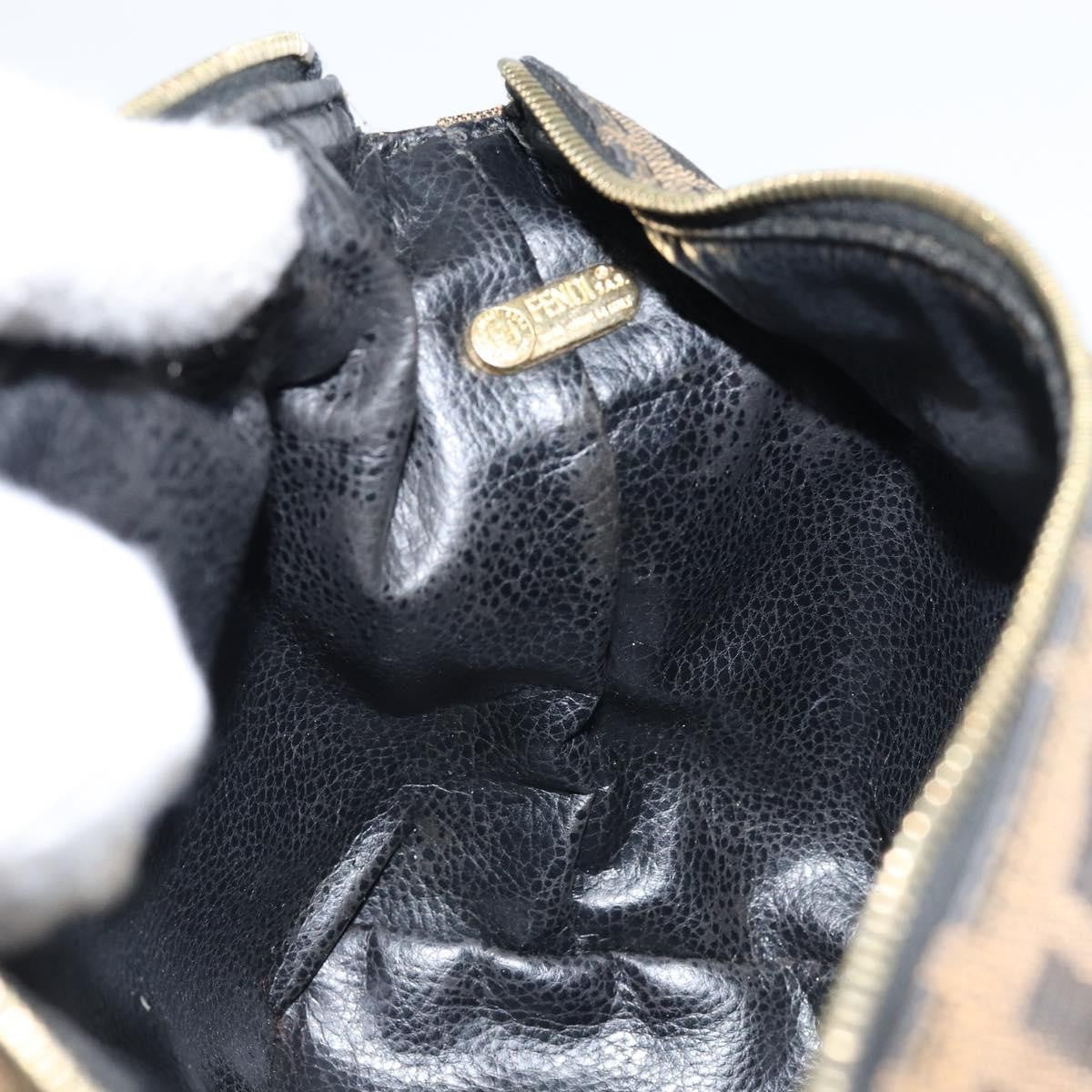 Fendi Vanity Clutch Canvas, BLACK, CANVAS, Clutche & pouche