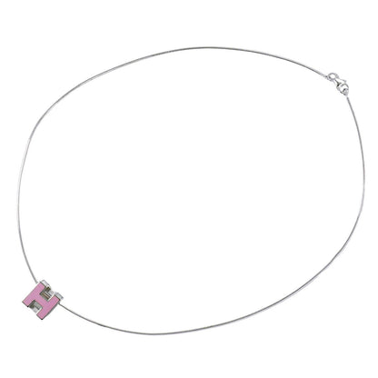 Hermes Cage d'H Pendant Necklace Metal, SILVER, METAL, Necklace