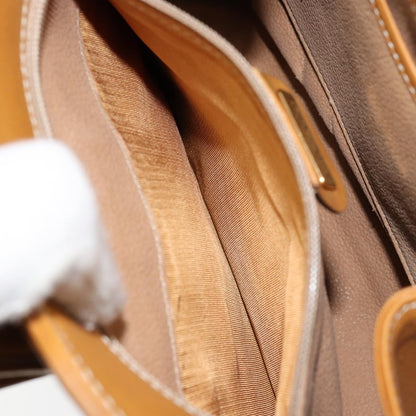 Gucci Vintage Shoulder Bag Canvas and Leather, BEIGE, CANVAS, Shoulder bag