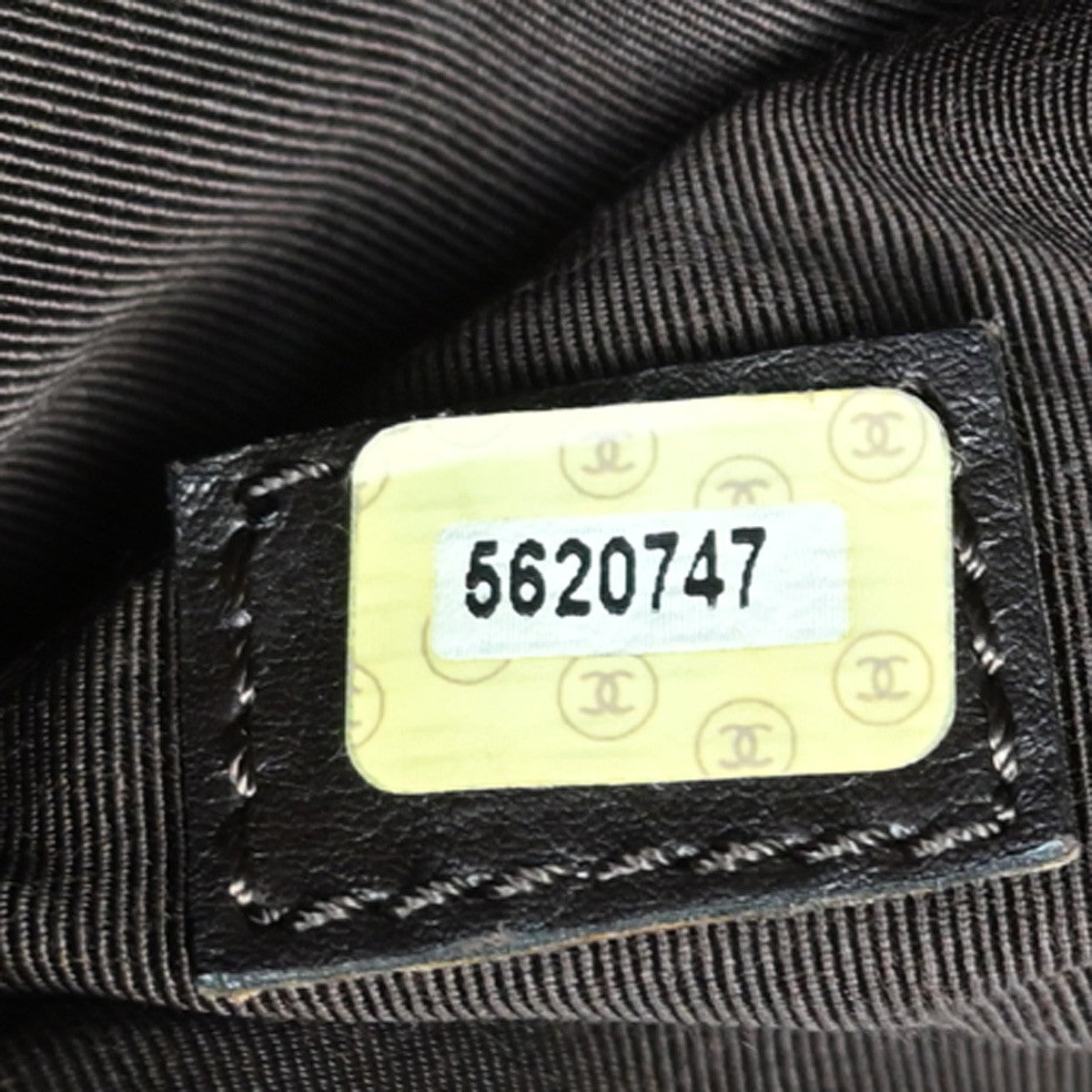 Chanel Vintage CC Tote Canvas with Leather, BEIGE, CANVAS, Tote bag