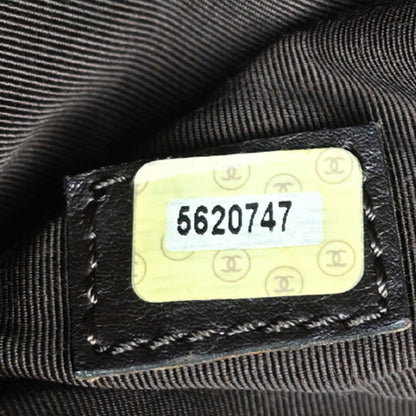 Chanel Vintage CC Tote Canvas with Leather, BEIGE, CANVAS, Tote bag