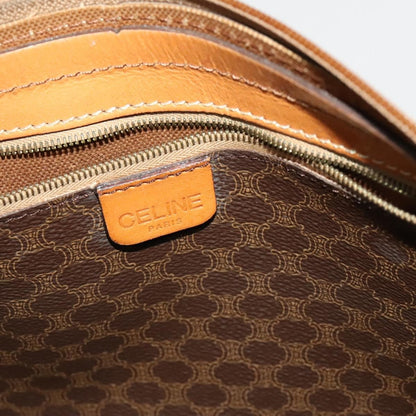 Celine Macadam Handbag Macadam with leather, BROWN, CANVAS, Handbag