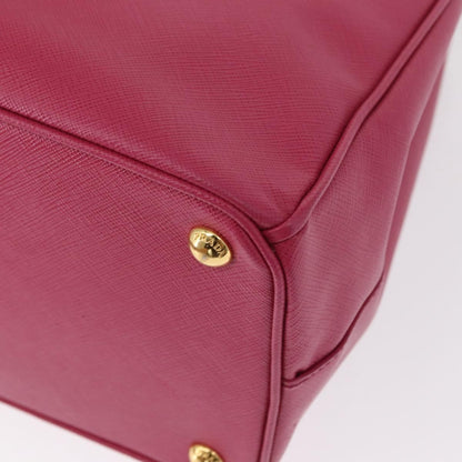 Prada Double Zip Lux Tote Saffiano Leather, PINK, LEATHER, Handbag