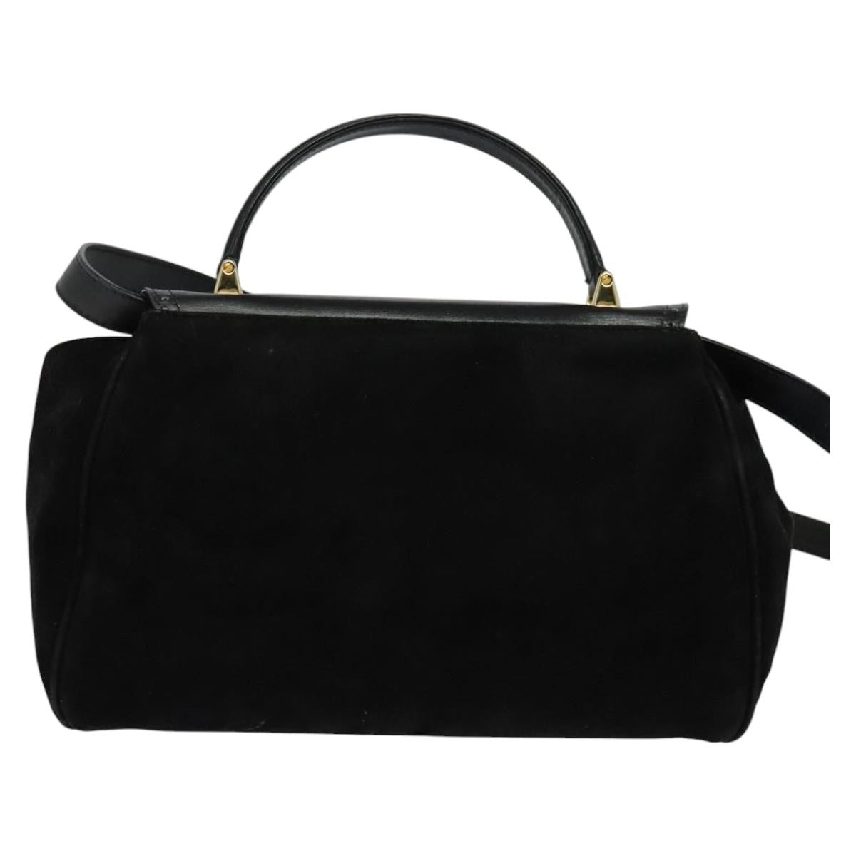 Salvatore Ferragamo Flap Handbag Leather, BLACK, LEATHER, Handbag