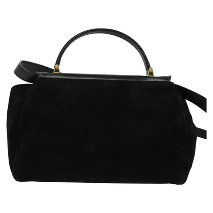 Salvatore Ferragamo Flap Handbag Leather, BLACK, LEATHER, Handbag