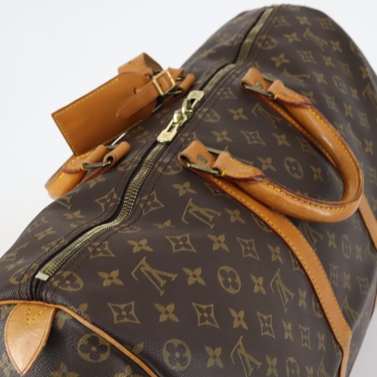 Louis Vuitton Keepall Bag Monogram Canvas, BROWN, CANVAS, Travel bag