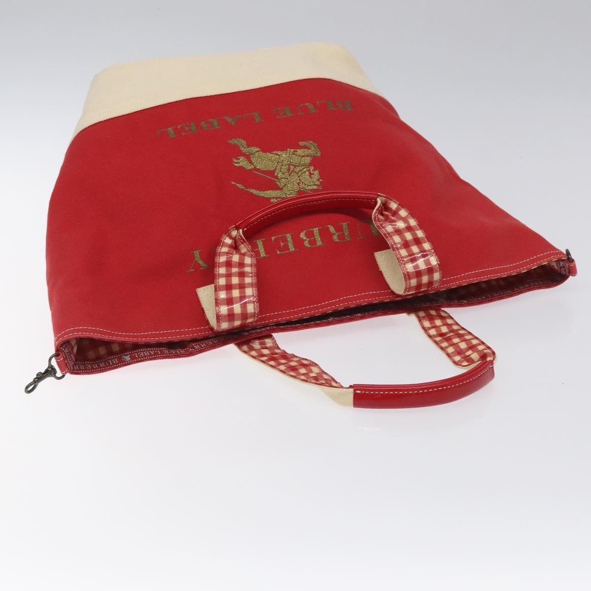 Burberry Blue Label Tote Bag Canvas, RED, CANVAS, Tote bag