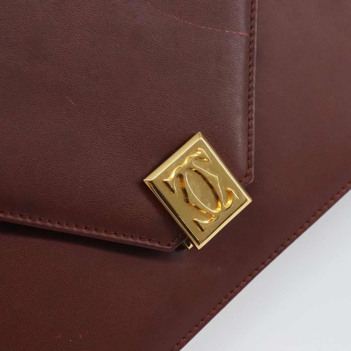 cartier Must de Cartier Shoulder Bag Leather, BURGUNDY, LEATHER, Shoulder bag