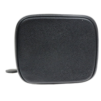 Chanel Vintage Timeless Cosmetic Case Caviar, BLACK, CALFSKIN, Handbag