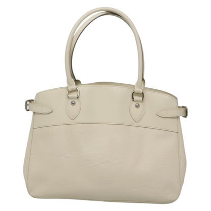 Louis Vuitton Passy Tote Epi Leather, WHITE, LEATHER, Tote bag
