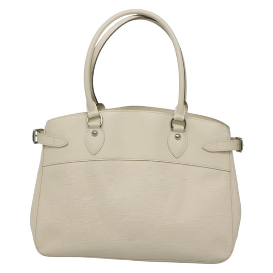 Louis Vuitton Passy Tote Epi Leather, WHITE, LEATHER, Tote bag