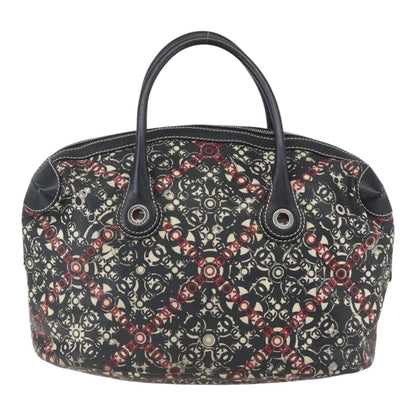 Chanel Optic Coco Bowler Bag Printed Coated Canvas with Caviar, BLACK, PVC, Travel bag
