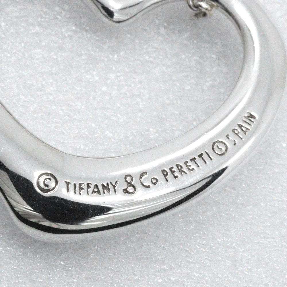 Tiffany & Co. Elsa Peretti Open Heart Pendant Necklace Sterling Silver, SILVER, SILVER, Necklace