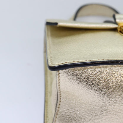 Miu Miu Madras Convertible Compartment Top Handle Bag Leather, GOLD, LEATHER, Handbag