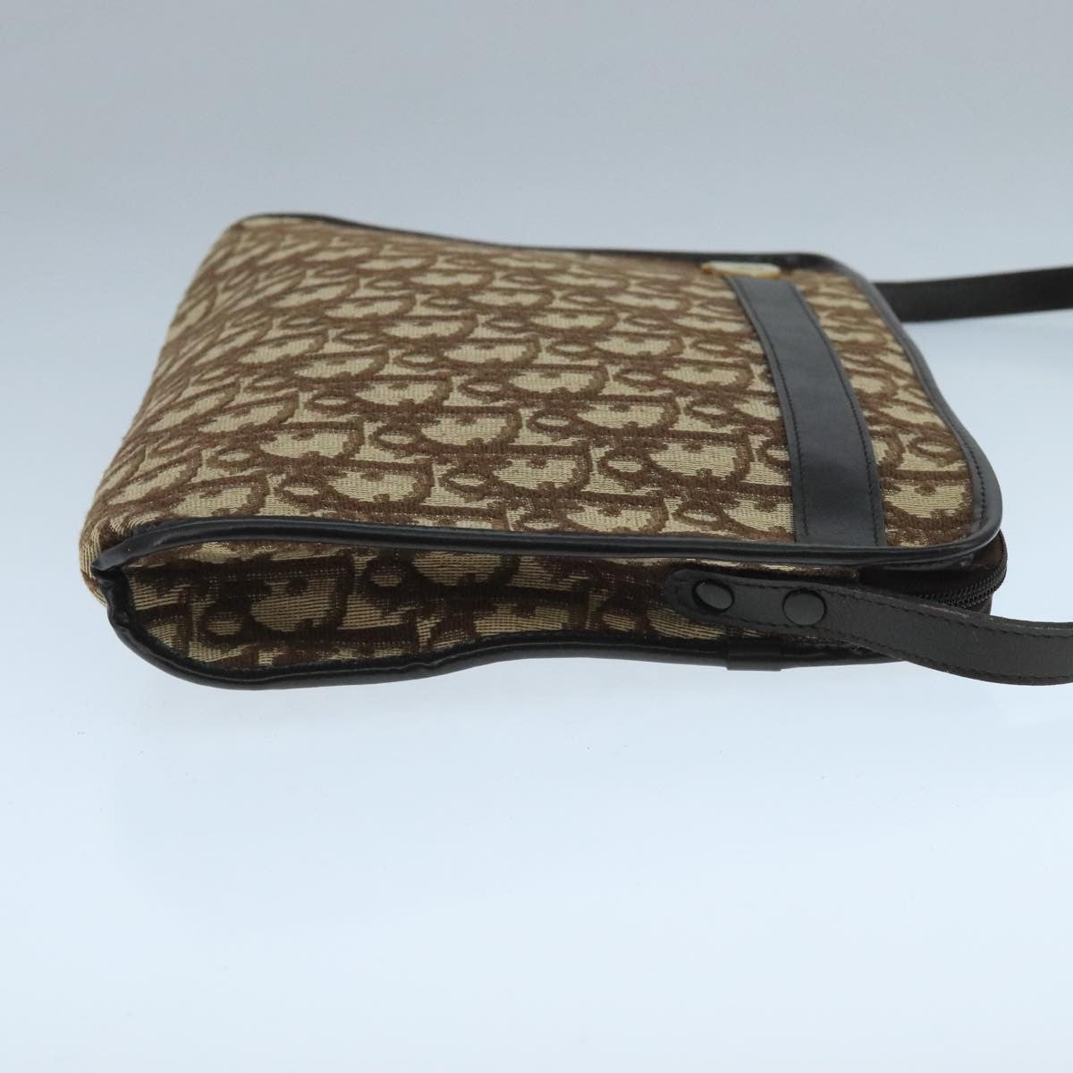 Christian Dior Vintage Trotter Shoulder Bag Canvas, BROWN, CANVAS, Shoulder bag