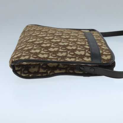Christian Dior Vintage Trotter Shoulder Bag Canvas, BROWN, CANVAS, Shoulder bag