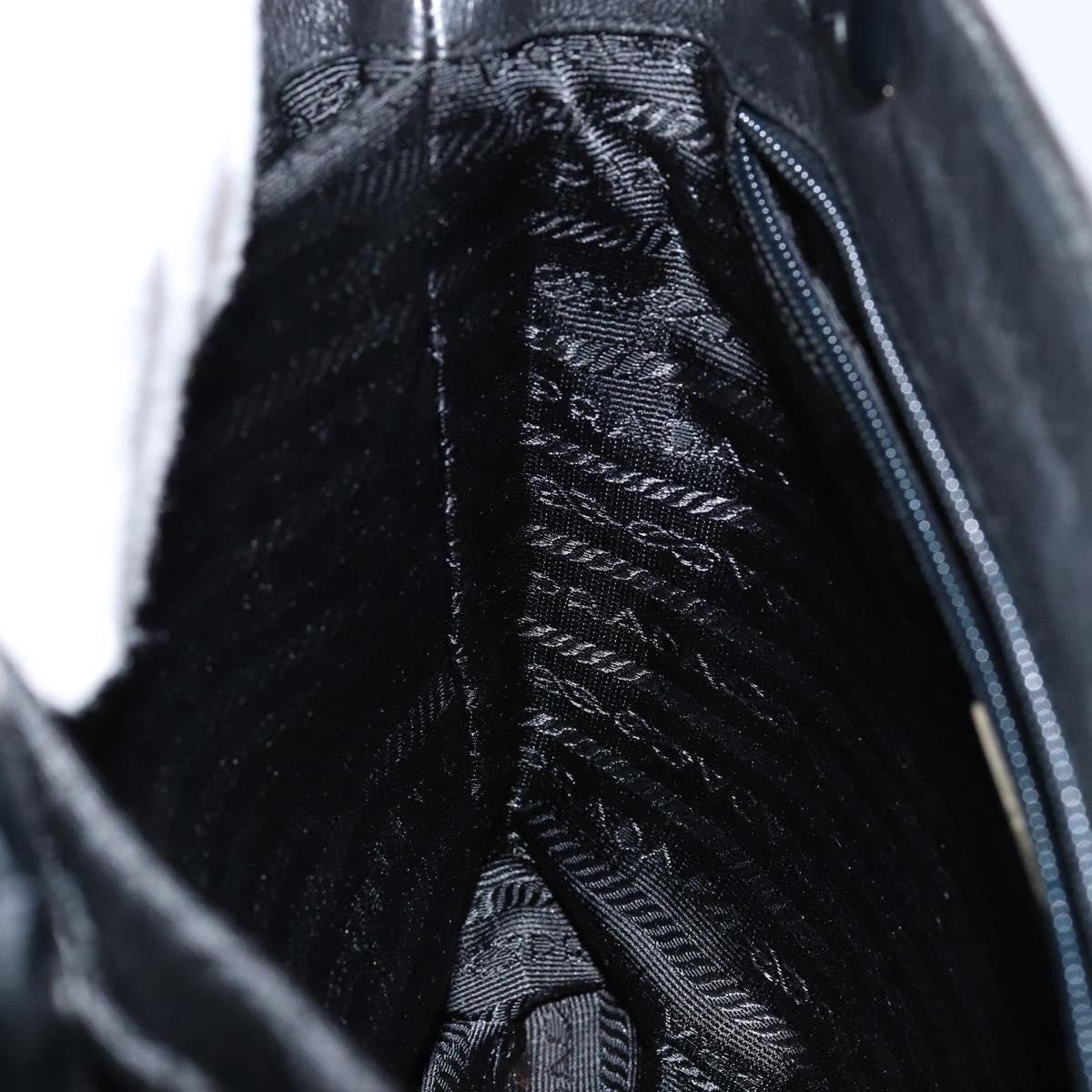 Prada Vintage Handbag Leather, BLACK, LEATHER, Handbag