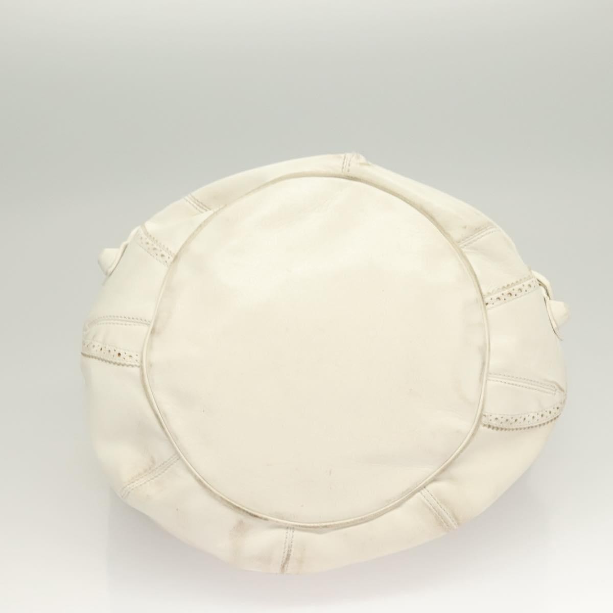 Balenciaga Pom Pon Giant Studs Bag Leather, WHITE, LEATHER, Handbag