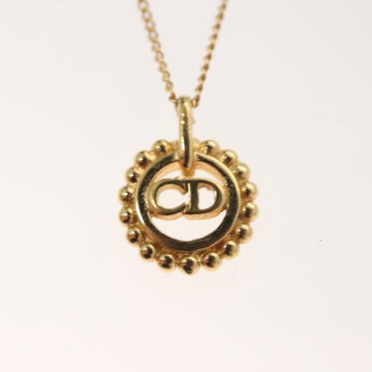 Christian Dior CD Round Pendant Necklace Metal, GOLD, METAL, Necklace