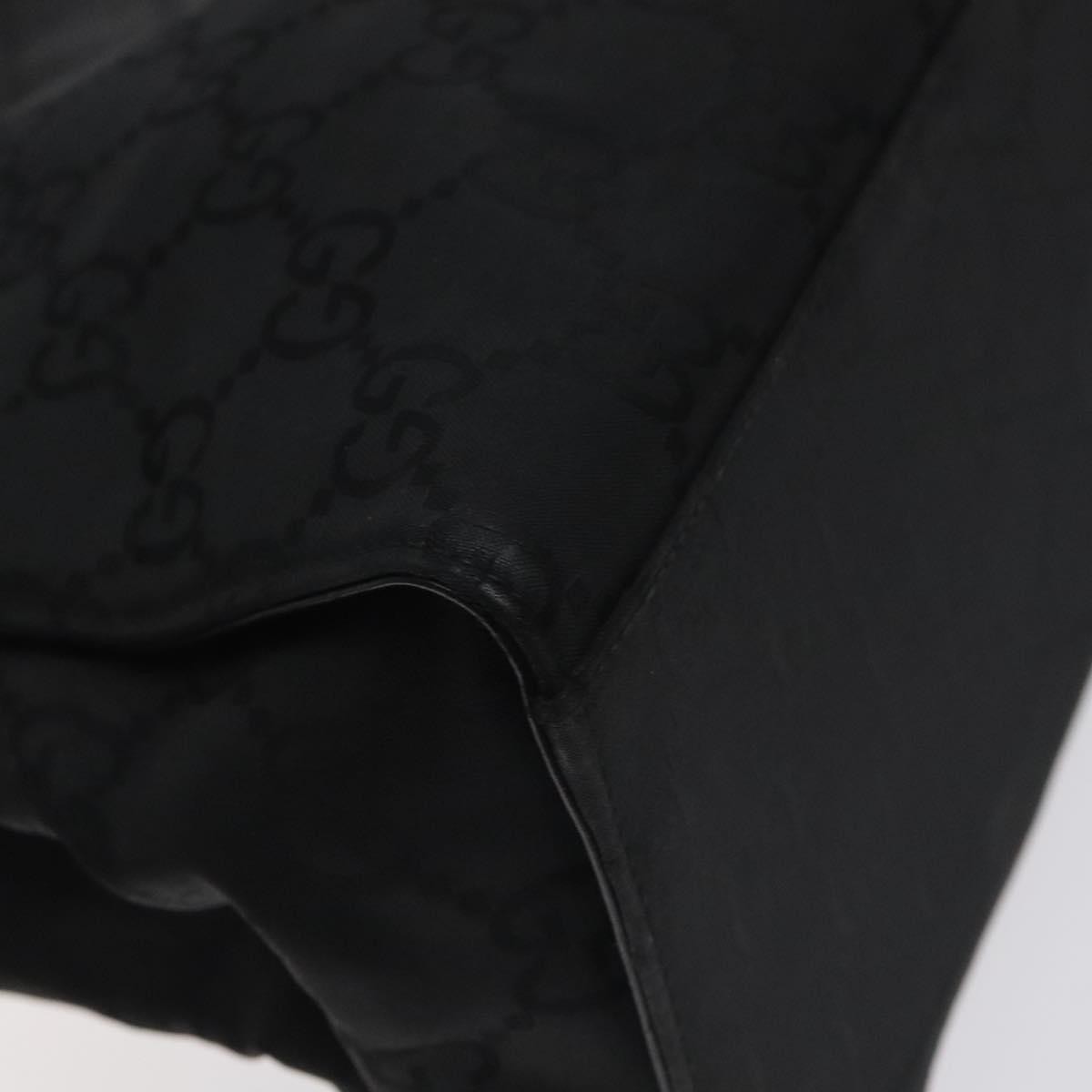 Gucci Vintage Bamboo Handle Tote GG Nylon, BLACK, NYLON, Tote bag