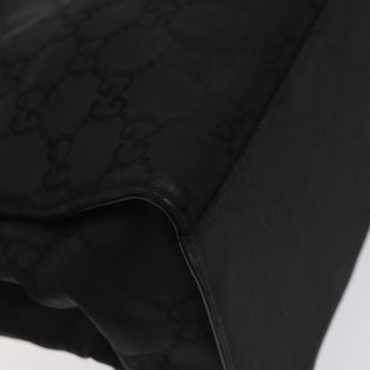 Gucci Vintage Bamboo Handle Tote GG Nylon, BLACK, NYLON, Tote bag