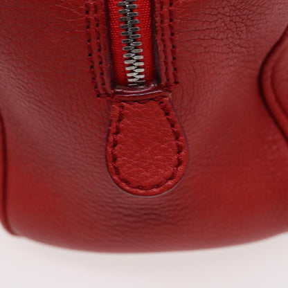 Salvatore Ferragamo Gancini Buckle Shoulder Bag Leather, RED, LEATHER, Handbag