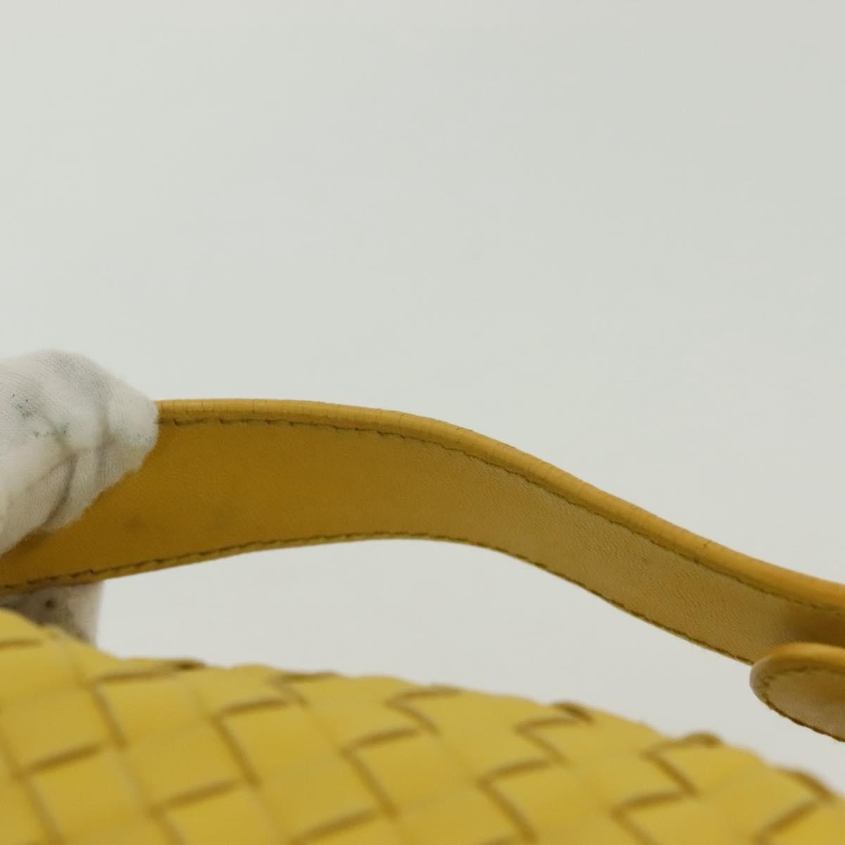 Bottega Veneta Wallace Shoulder Bag Intrecciato Nappa, YELLOW, LEATHER, Clutche & pouche