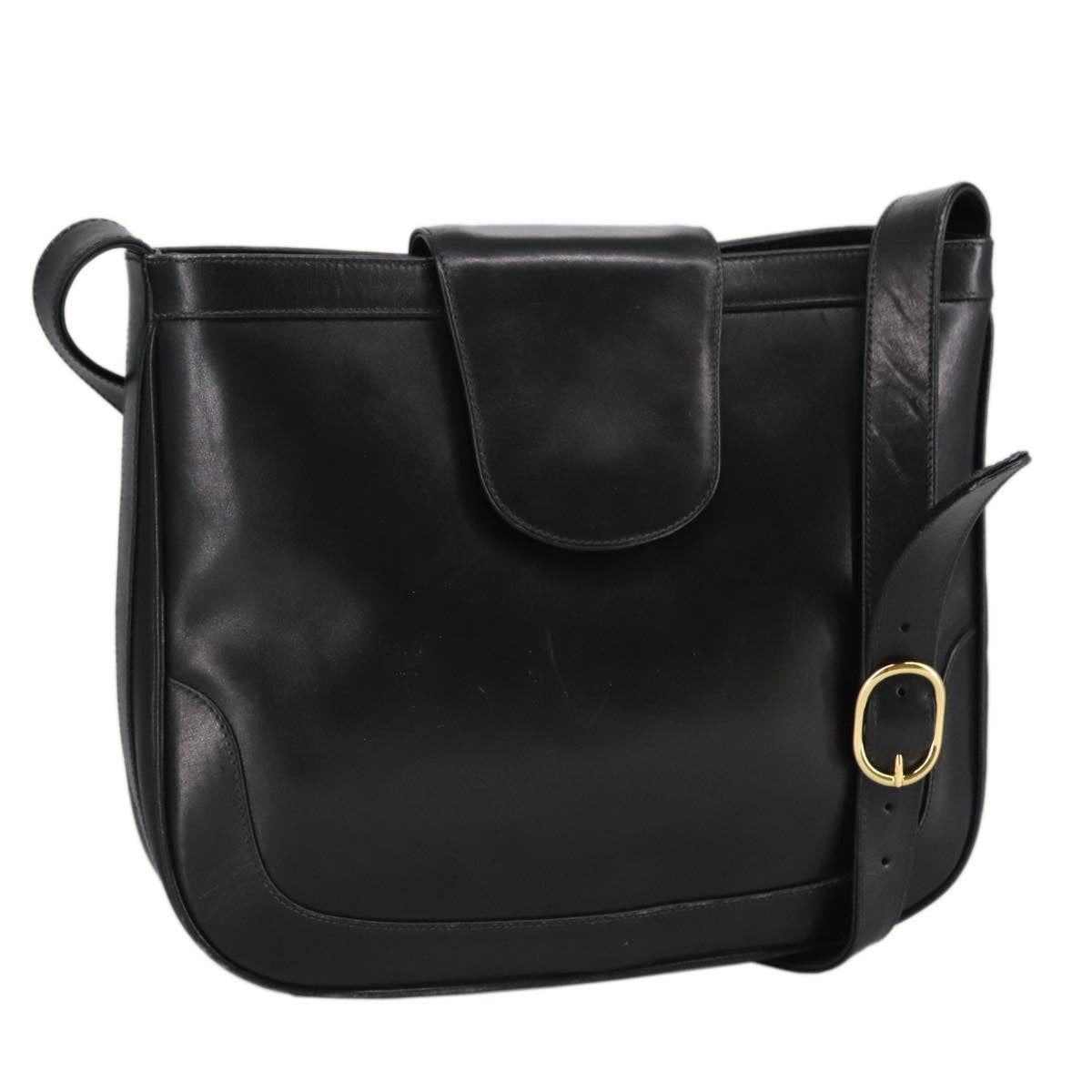 Gucci Vintage Shoulder Bag Leather, BLACK, LEATHER, Shoulder bag