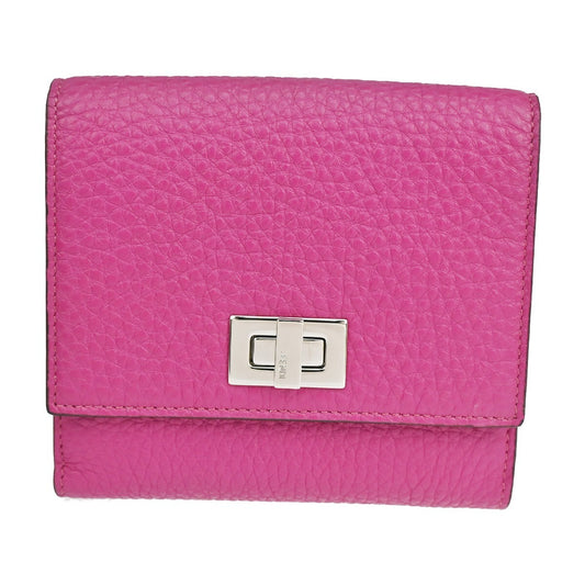 Fendi Peekaboo Wallet Leather, PINK, LEATHER, Wallets