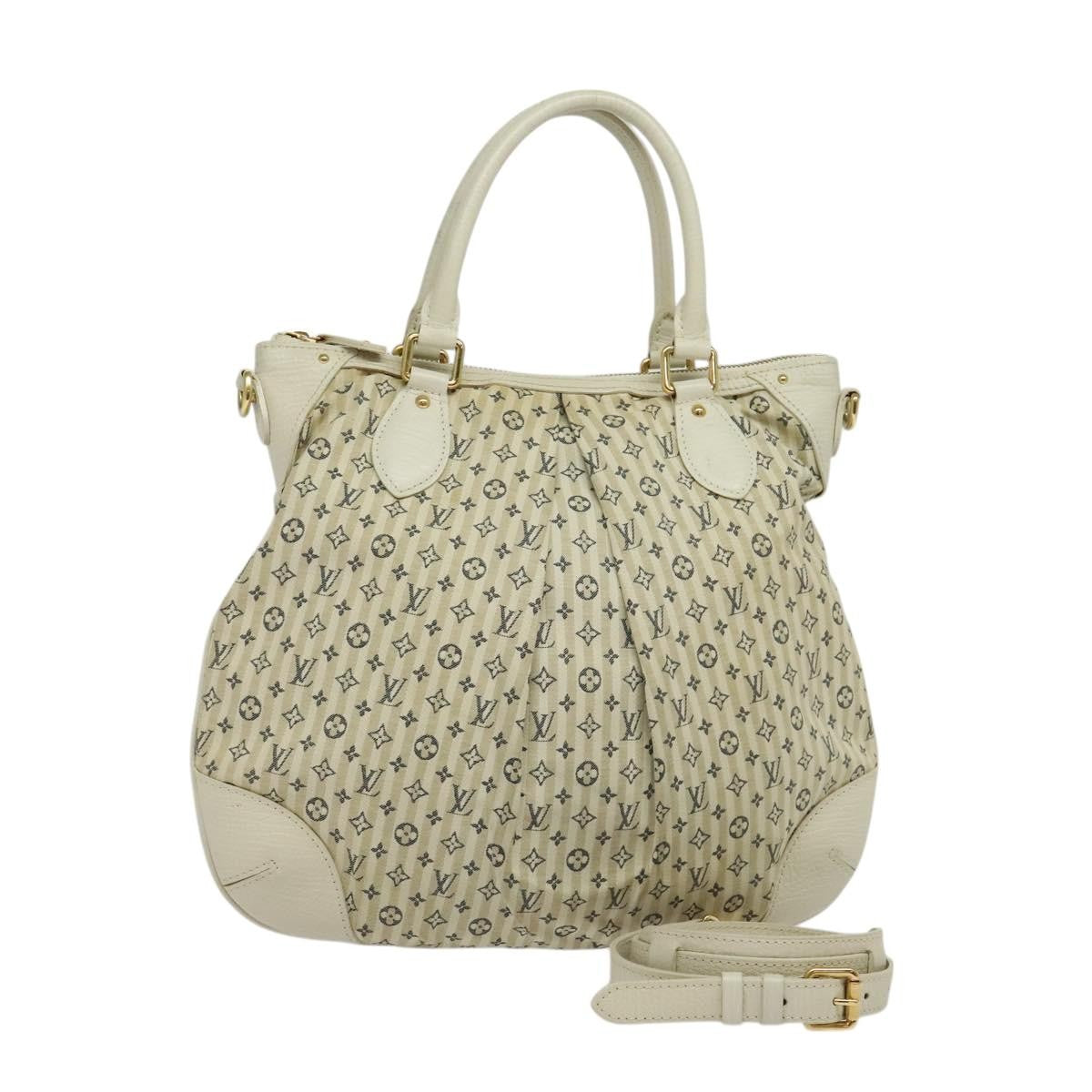 Louis Vuitton Marina Handbag Mini Lin Croisette, BEIGE, CANVAS, Handbag