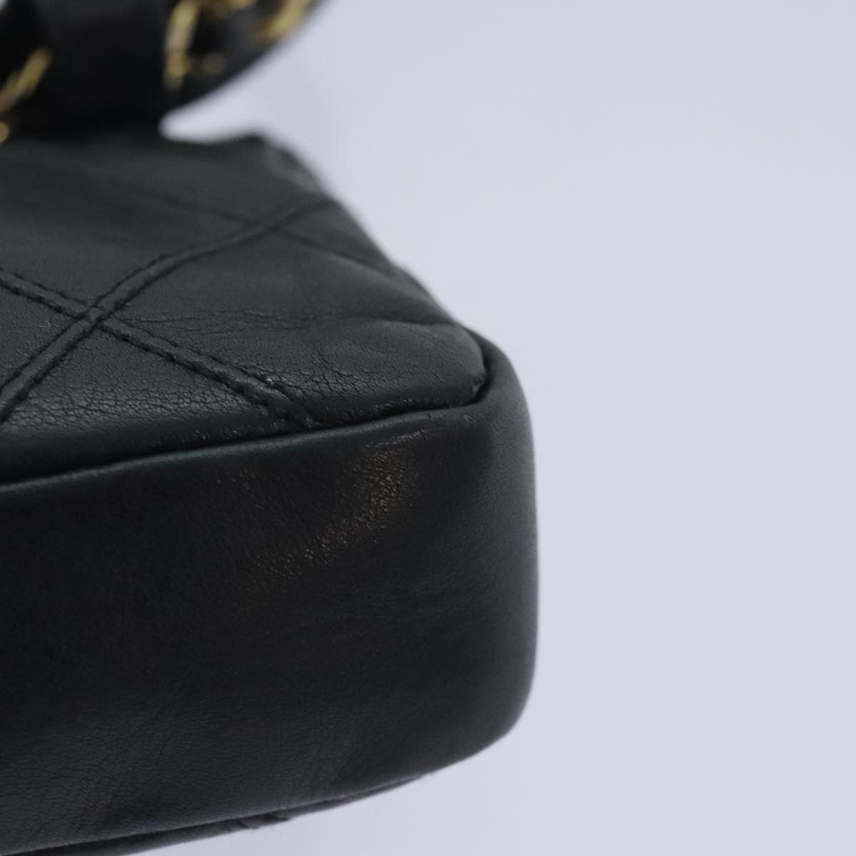 Chanel Vintage Flap Waist Bag Leather, BLACK, LEATHER, Clutche & pouche