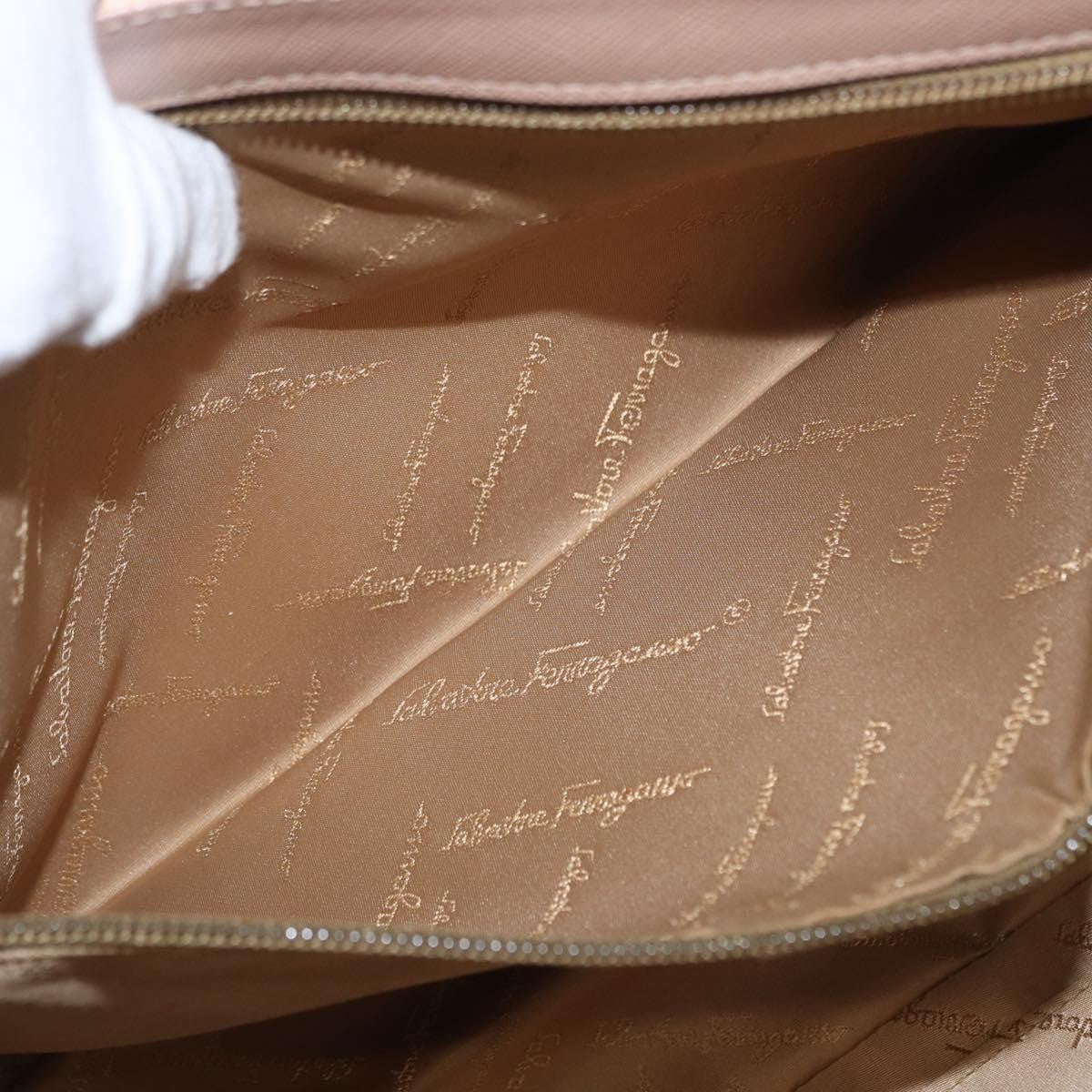 Salvatore Ferragamo Gancini Shoulder Bag Leather, PINK, LEATHER, Shoulder bag