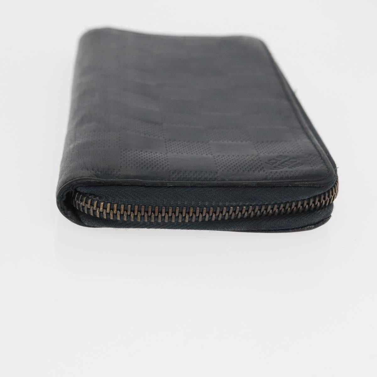 Louis Vuitton Zippy wallet vertical Damier Infini Leather, NAVY, LEATHER, Wallets