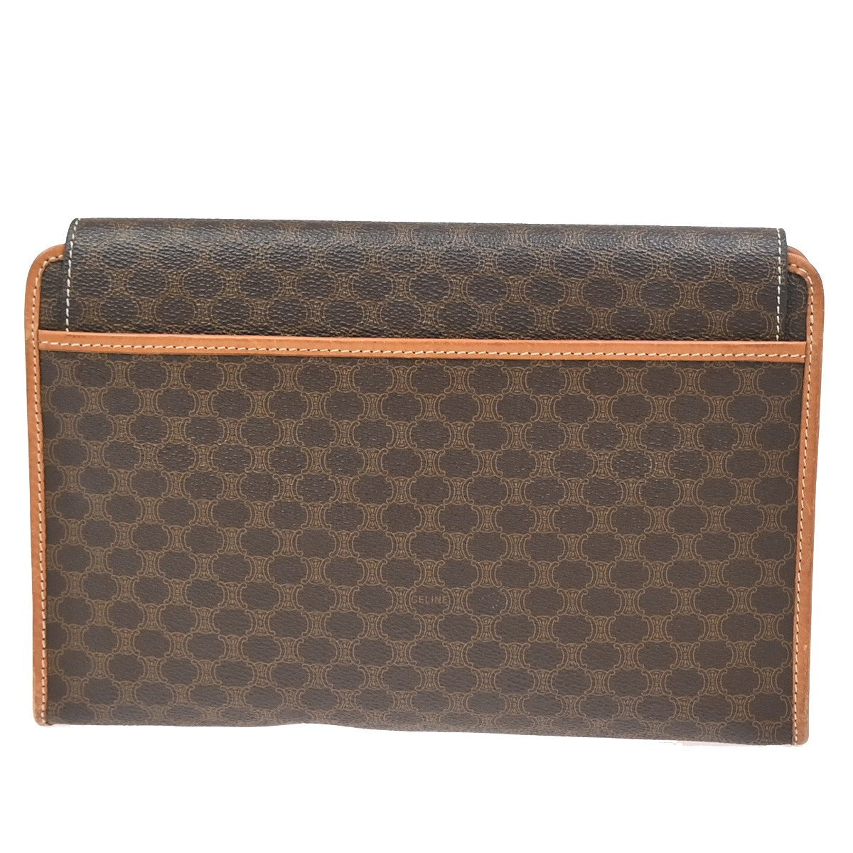 Celine C Macadam Pouch Canvas, BROWN, CANVAS, Clutche & pouche