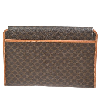Celine C Macadam Pouch Canvas, BROWN, CANVAS, Clutche & pouche