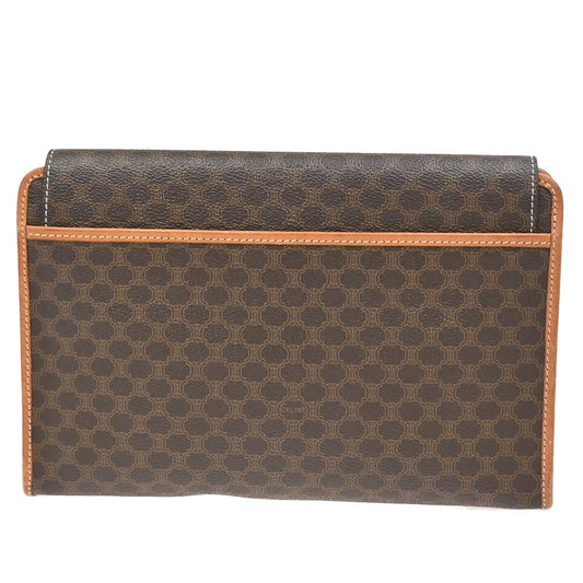 Celine C Macadam Pouch Canvas, BROWN, CANVAS, Clutche & pouche