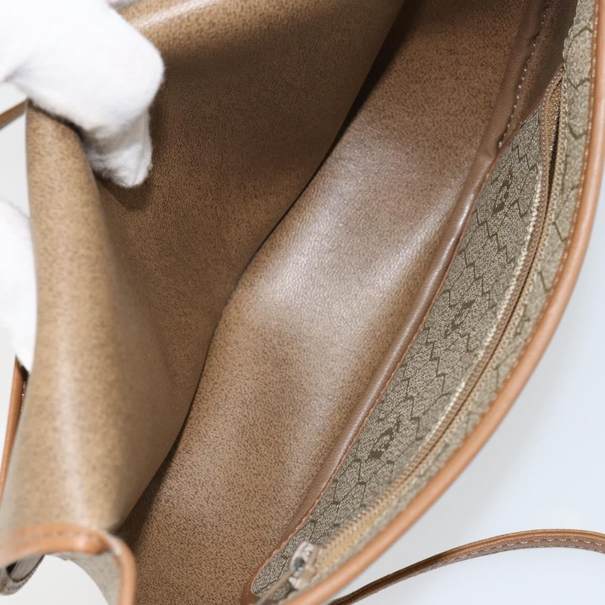 Christian Dior Vintage Honeycomb Shoulder Bag Canvas and Leather, BEIGE, CANVAS, Shoulder bag