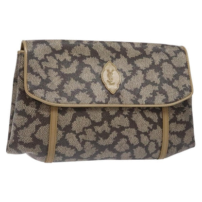 Saint Laurent Vintage Clutch PVC, BEIGE, PVC, Clutche & pouche