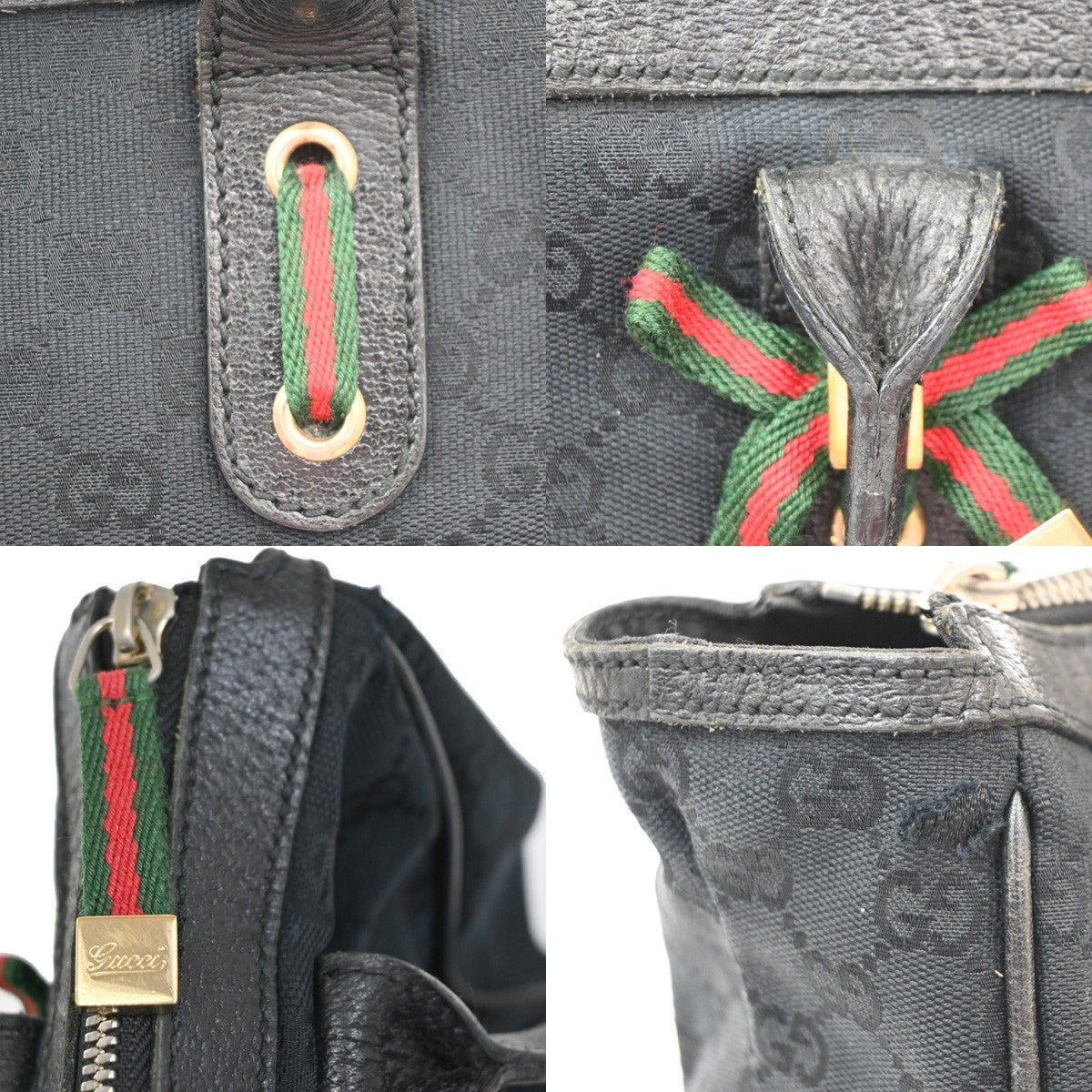 Gucci Princy Tote GG Canvas, BLACK, CANVAS, Tote bag