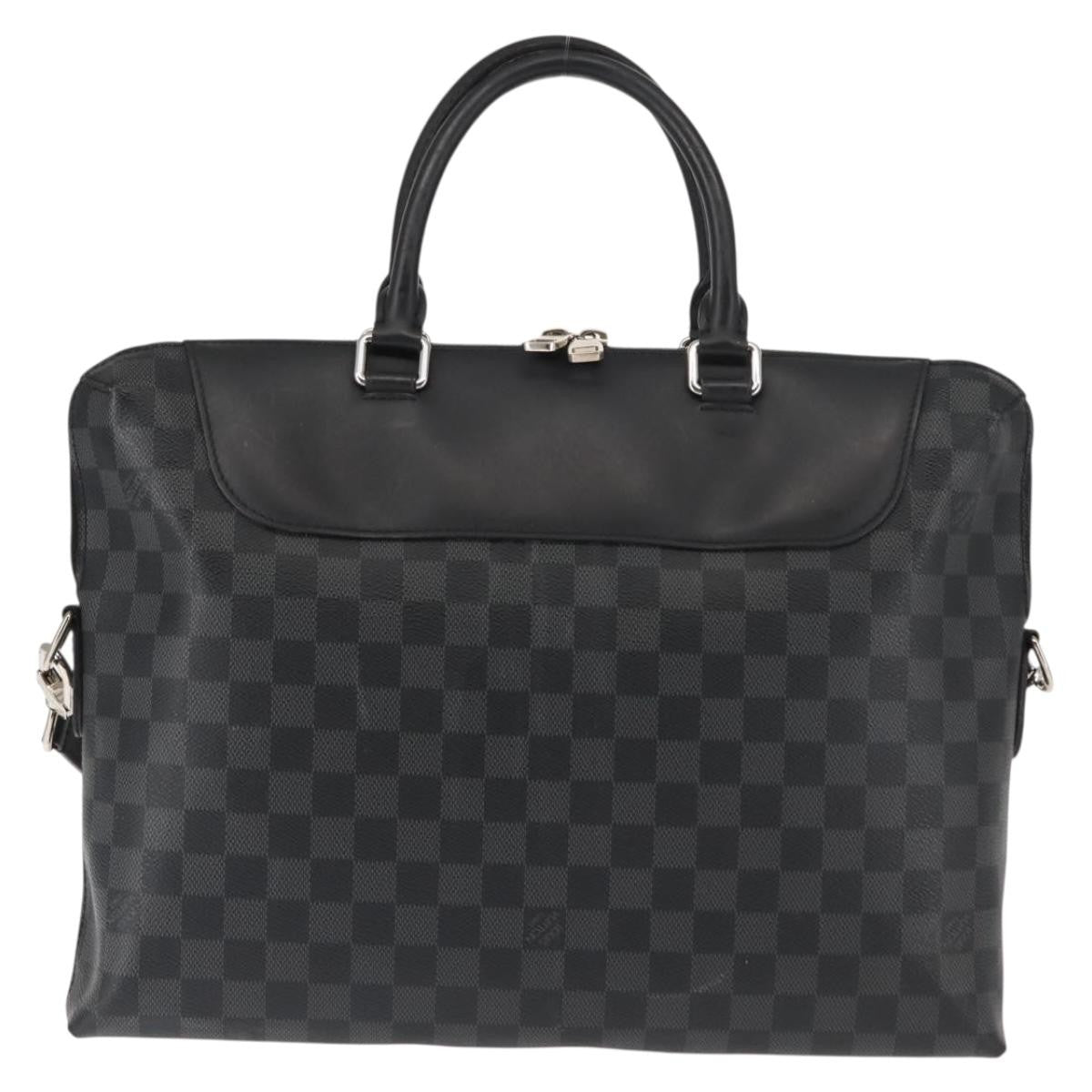 Louis Vuitton Porte-Documents Jour NM Bag Damier Graphite, BLACK, CANVAS, Briefcase
