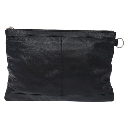 Balenciaga Classic City Clip Pouch Leather, BLACK, LEATHER, Clutche & pouche