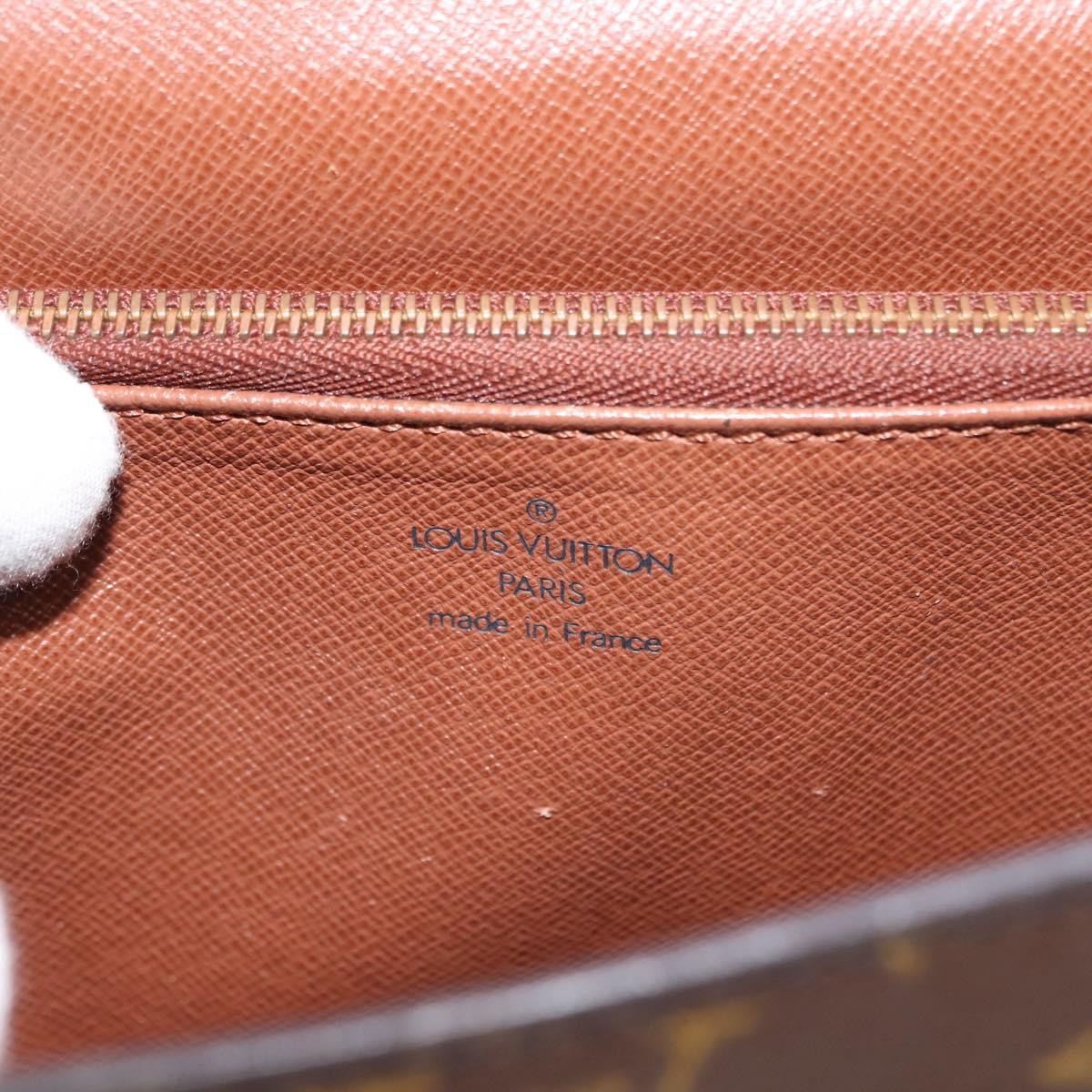 Louis Vuitton Malesherbes Handbag Monogram Canvas, BROWN, CANVAS, Handbag