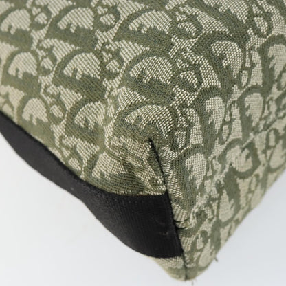 Christian Dior Vintage Trotter Shoulder Bag Canvas, GREEN, CANVAS, Shoulder bag