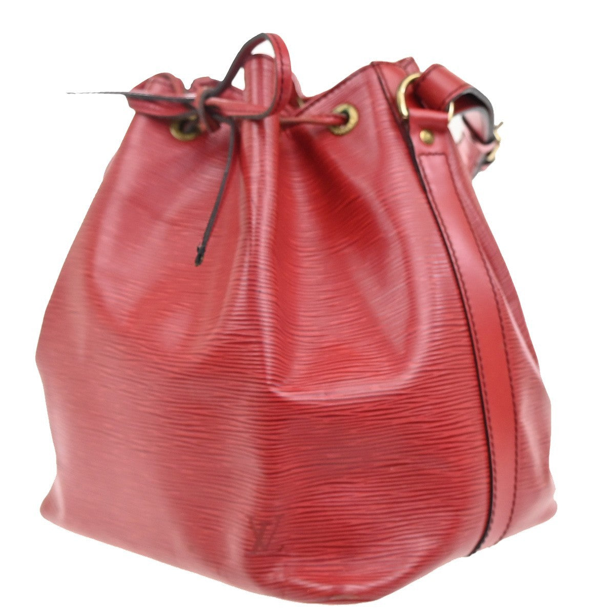 Louis Vuitton Petit Noe Handbag Epi Leather, RED, LEATHER, Shoulder bag