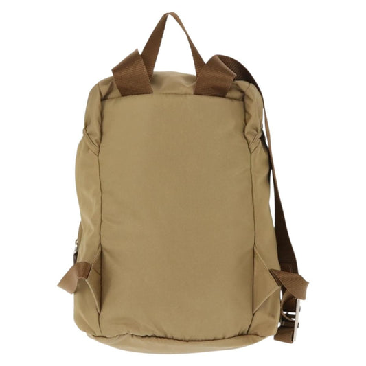 Prada Double Pocket Buckle Backpack Tessuto, BEIGE, NYLON, Backpack