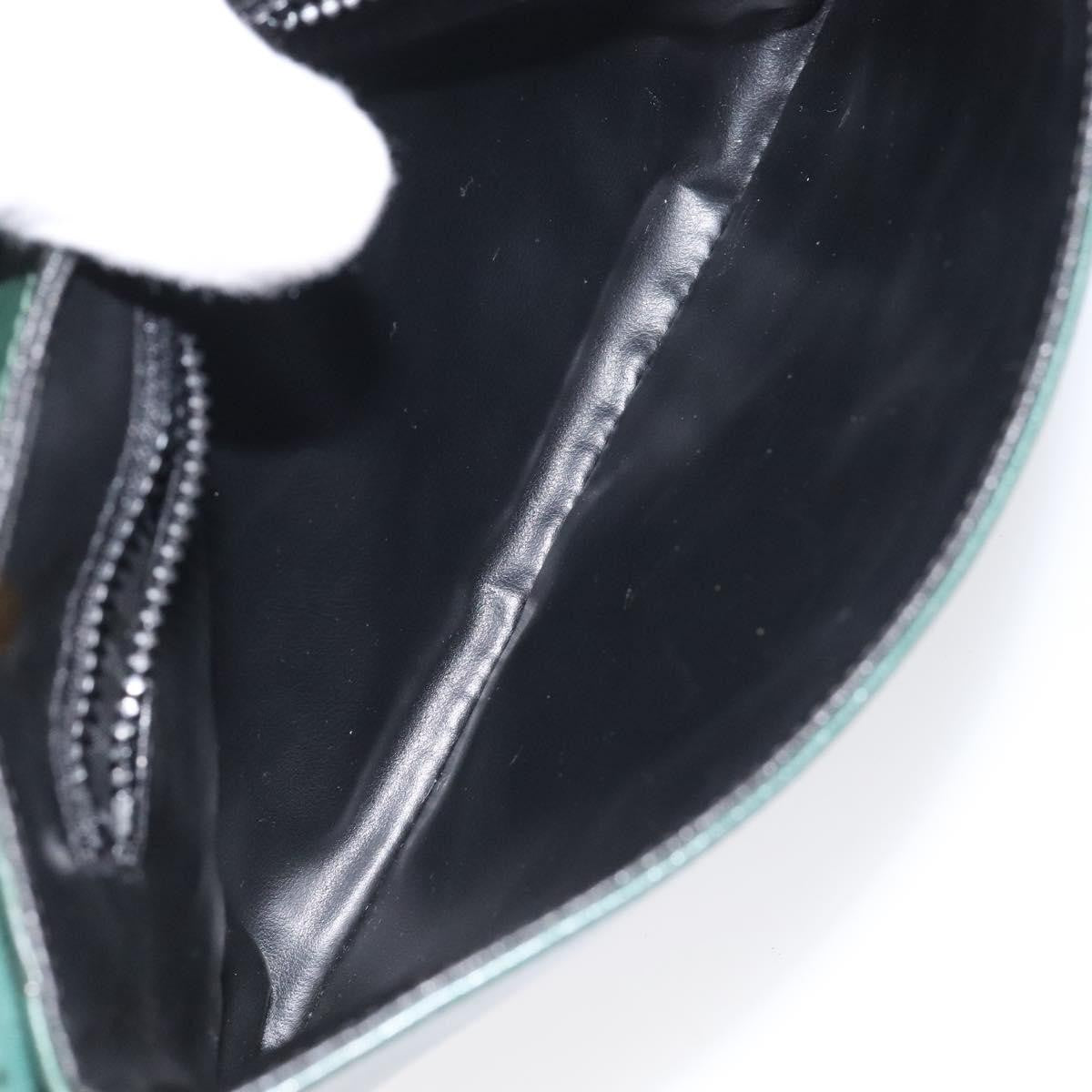 Celine Vintage Triomphe Flap Bag Leather, GREEN, LEATHER, Shoulder bag