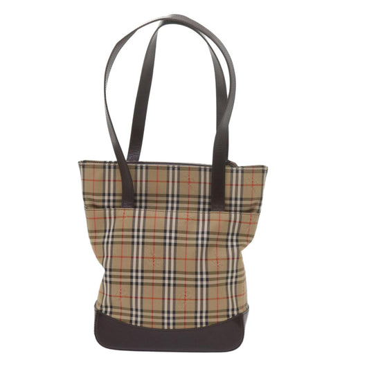 Burberry Nova Check Tote Leather, BEIGE, CANVAS, Tote bag