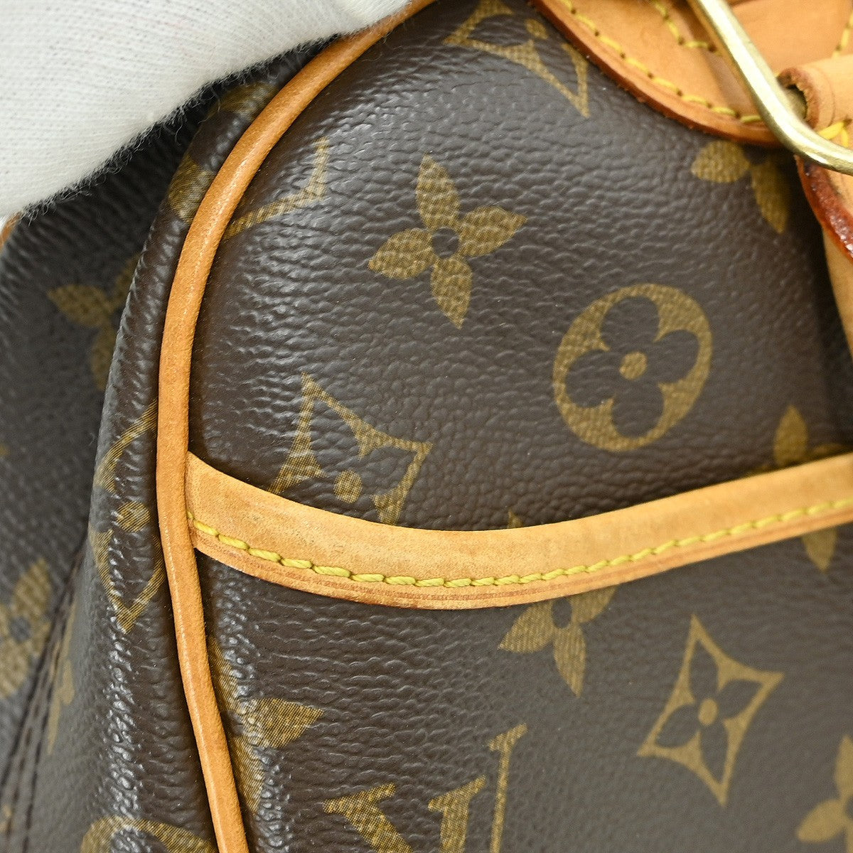 Louis Vuitton Trouville Handbag Monogram Canvas, BROWN, CANVAS, Handbag